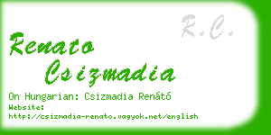 renato csizmadia business card
